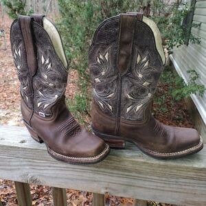 Brown Western Heeled Boots